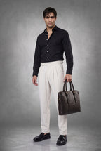 Natural Ecru Tailored Trousers
