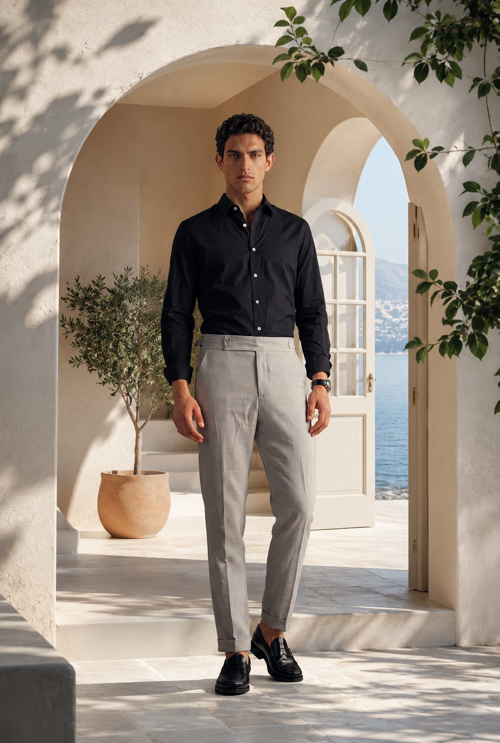 Phantom Black Smooth Cotton Shirt