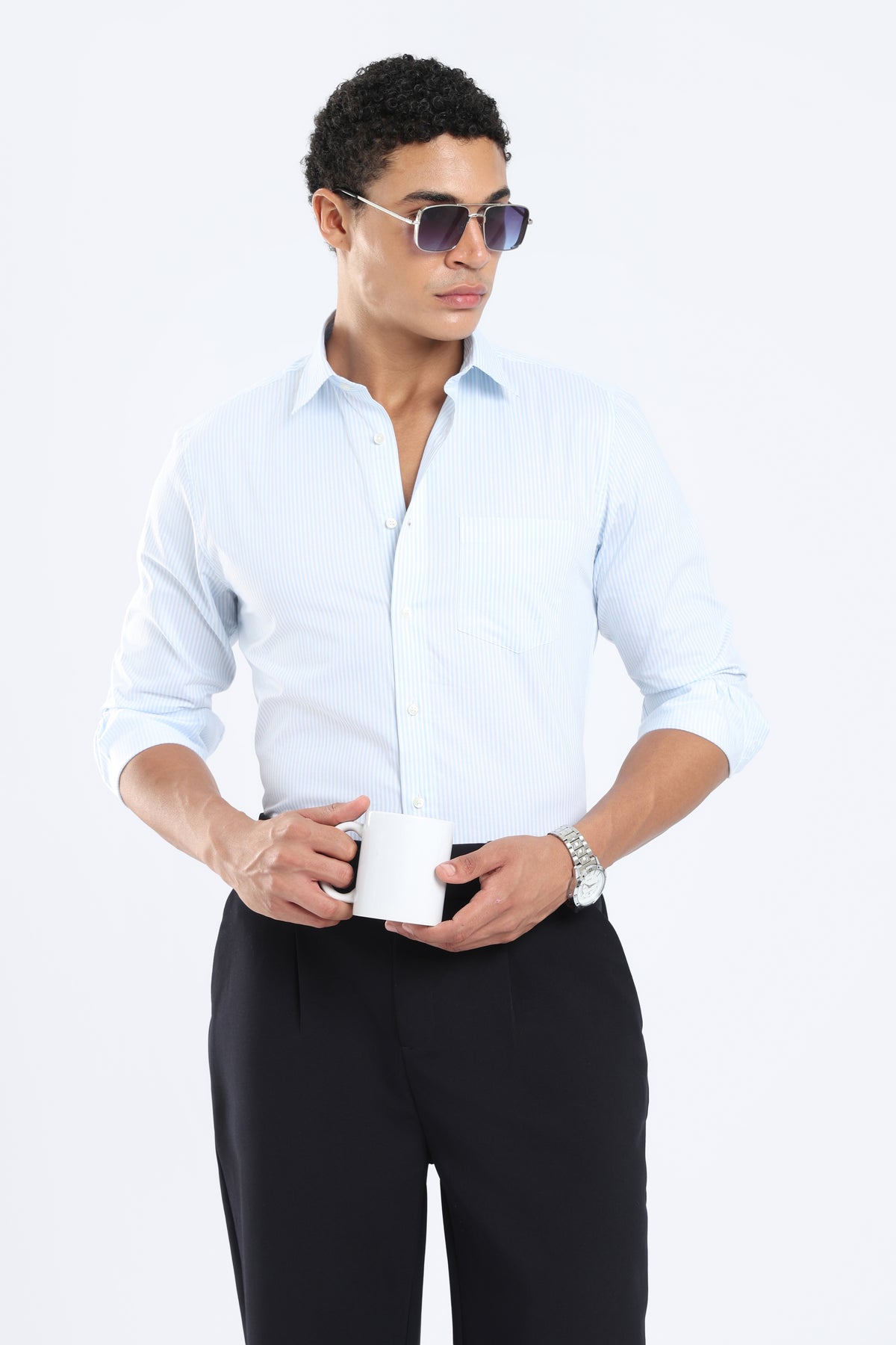 The Blue Stripes Giza Cotton Shirt
