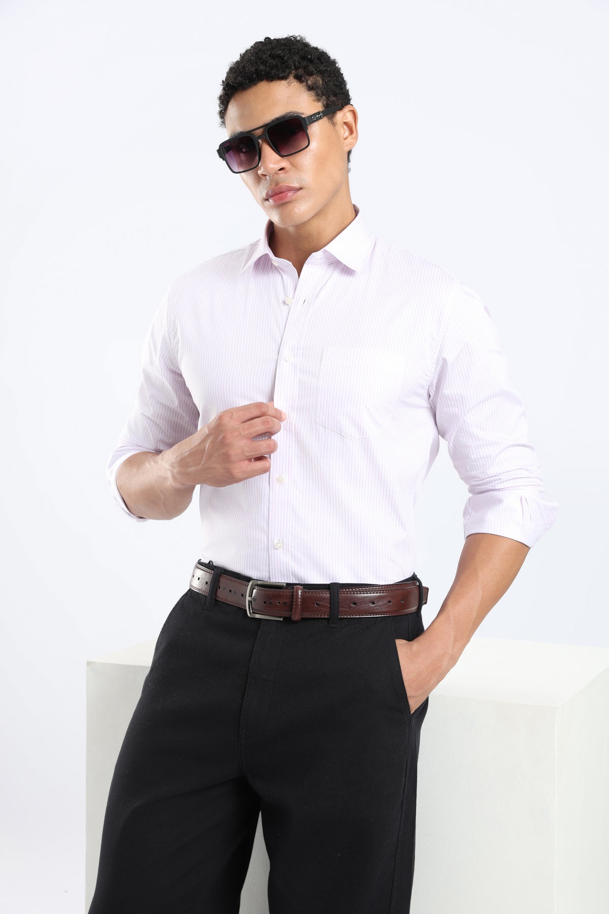 The Pink Stripes Giza Cotton Shirt