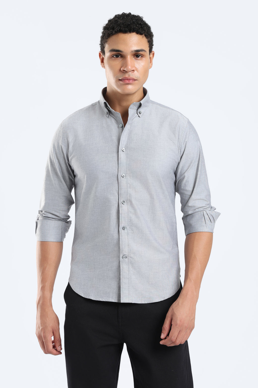 The Classic Grey Oxford Cotton Shirt