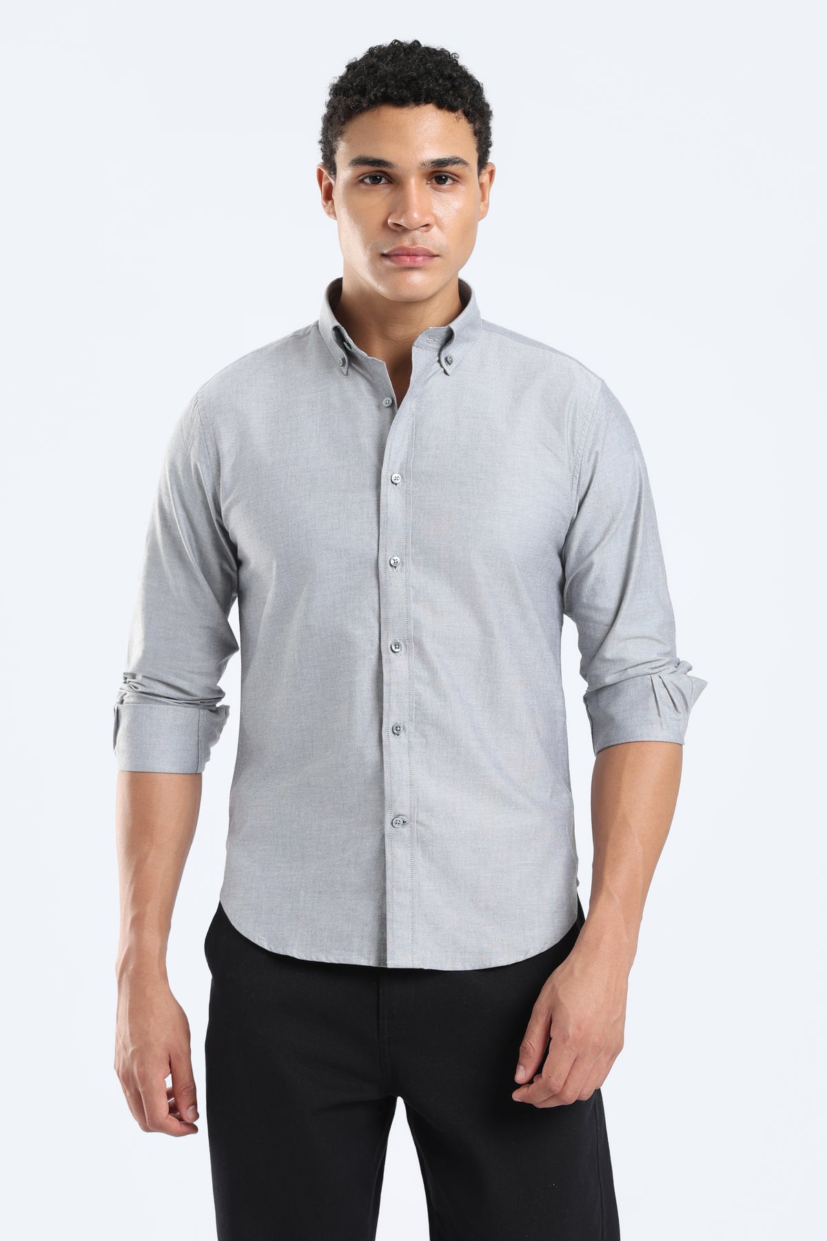 The Classic Grey Oxford Cotton Shirt