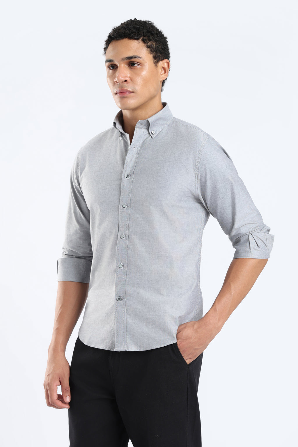 The Classic Grey Oxford Cotton Shirt