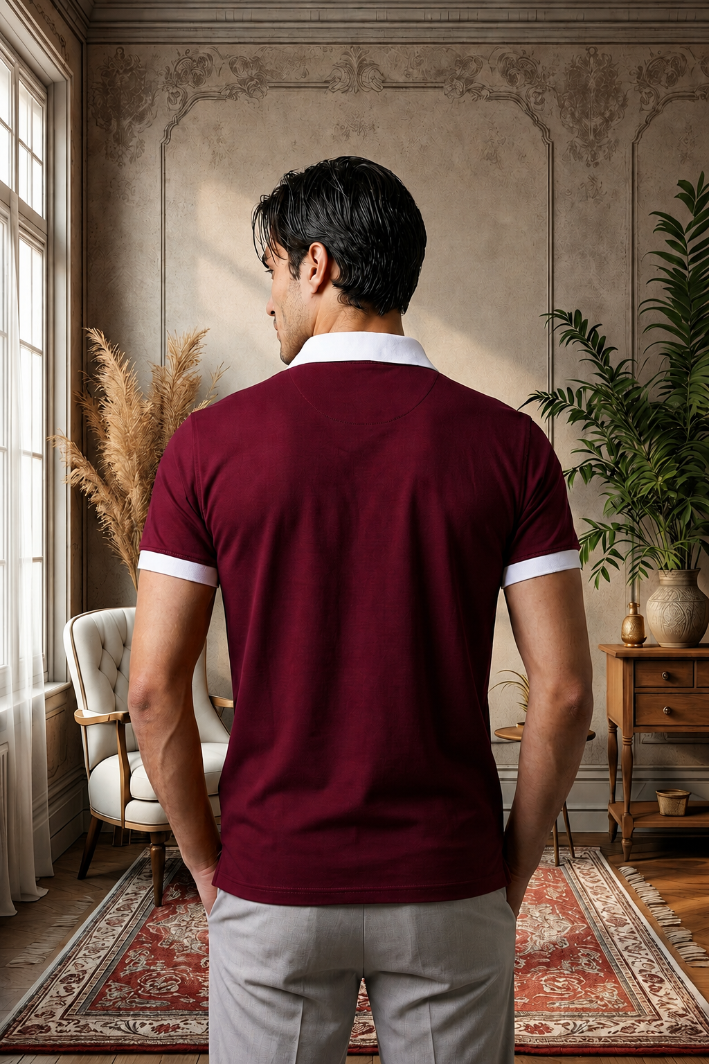 Imperial Ruby Luxe Cotton Polo