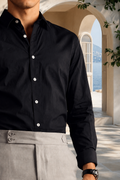 Phantom Black Smooth Cotton Shirt