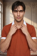 Burnt Rust Luxe Cotton Polo
