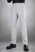 Fog Grey 2-Button Linen Trousers