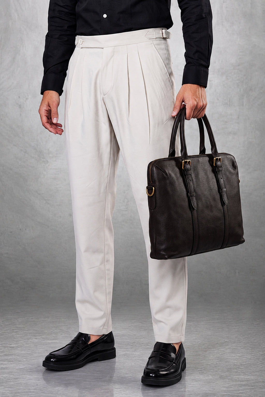 Natural Ecru Tailored Trousers