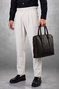 Natural Ecru Tailored Trousers