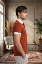 Burnt Rust Luxe Cotton Polo