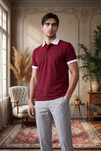 Imperial Ruby Luxe Cotton Polo