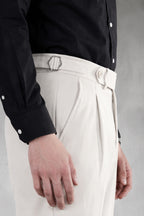Natural Ecru Tailored Trousers