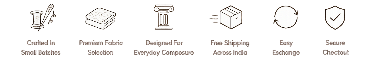 List of product features with icons and text on a white background