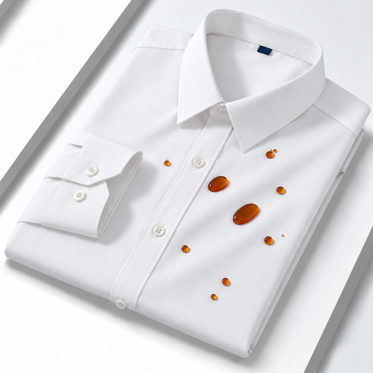 Men's cotton shirt - Solid white - Regular fit
