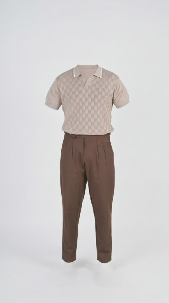 DESERT ROSE COTTON KNIT POLO